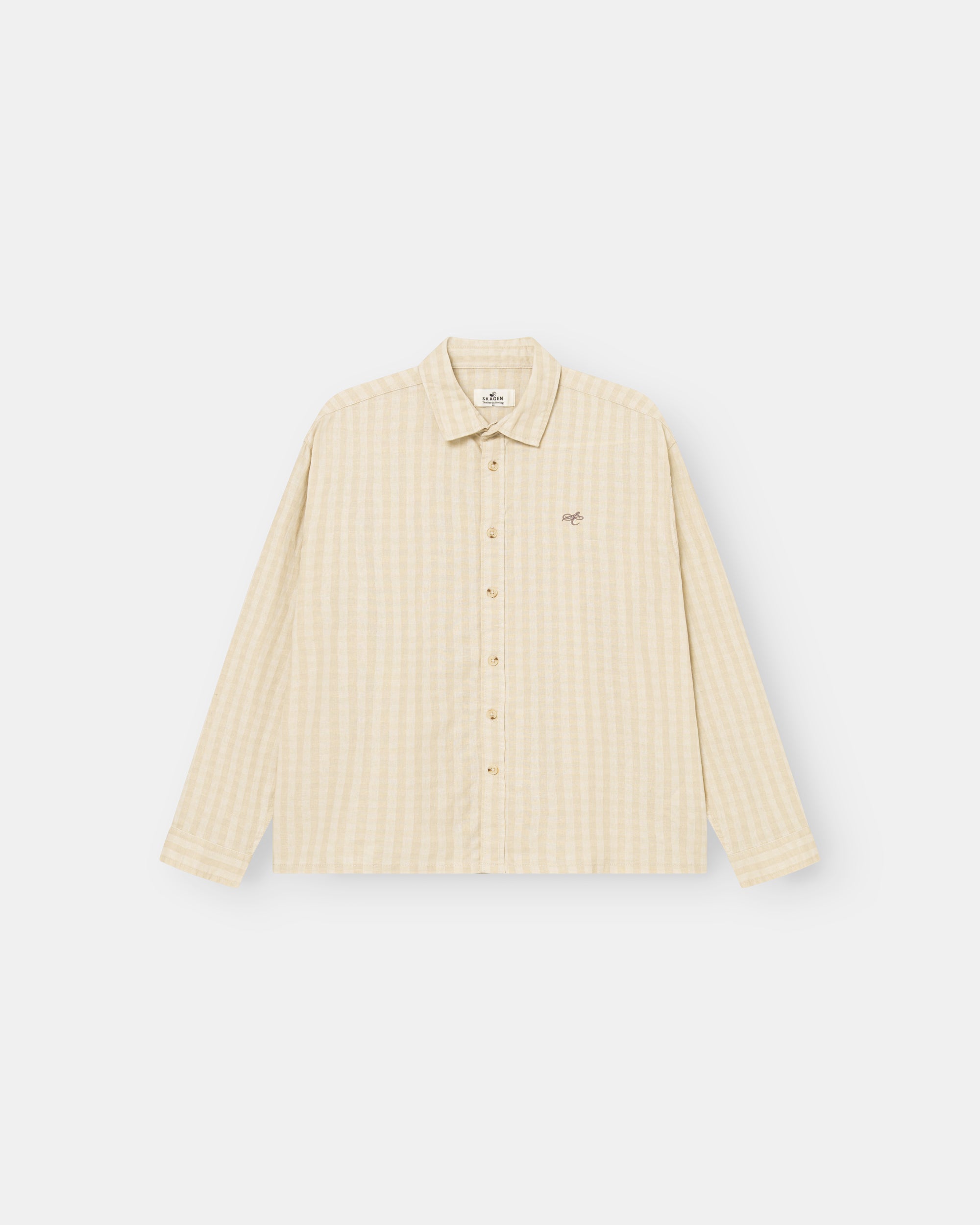 Checked Shirt Beige
